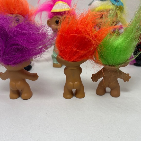 Lot of 9 Mixed Russ Troll Dolls with Vibrant Hair - Picture 4 of 14